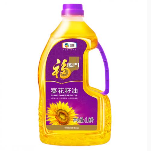 中粮福临门压榨一级葵花籽油1.8L