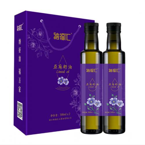 纳福汇冷榨亚麻籽油500ml*2