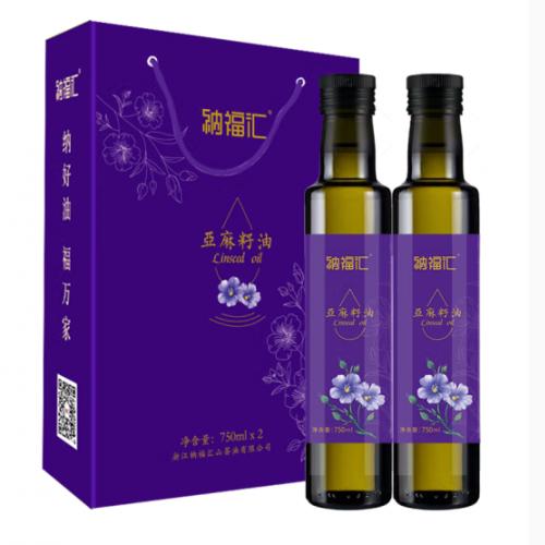 纳福汇冷榨亚麻籽油750ml*2